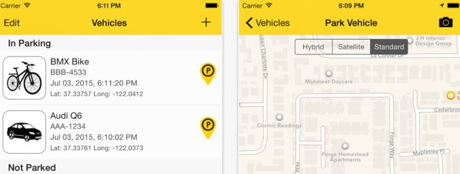 iOS App - Where It Parked