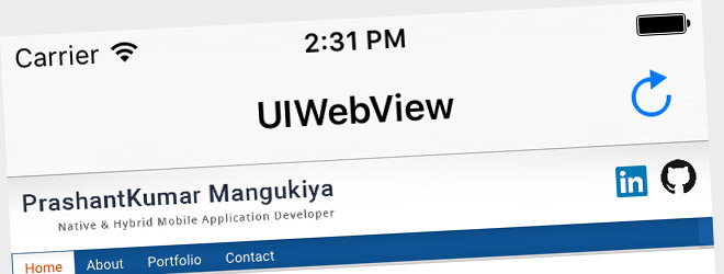UI Demo - UIWebView (Swift 2, iOS 9)