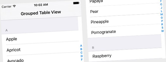 UI Demo - Grouped Table View (Swift 2, iOS 9)